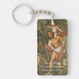 Katolskt ID-Religiösa St. Christopher Keychain