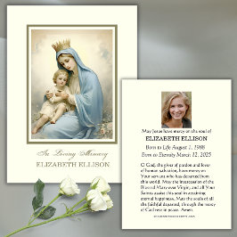 Katolskt Jesus Divine Mercy Funeral Prayer-kort Visitkort
