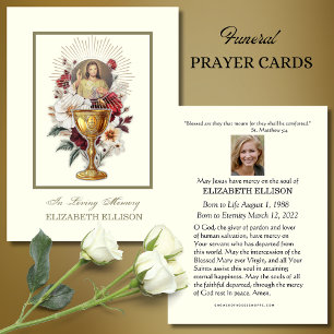 Katolskt Jesus Divine Mercy Funeral Prayer-kort Visitkort