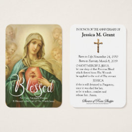 Katolskt jungfru Mary-årsdag Död en Visitkort