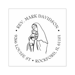 Katolskt jungfru Mary Jesus Religiösa Stämpel