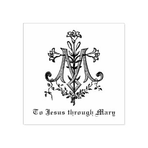 Katolskt jungfru Mary Marian-symbol Stämpel