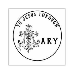Katolskt jungfru Mary Marian-symbol Stämpel