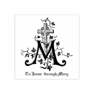 Katolskt jungfru Mary Marian-symbol Stämpel