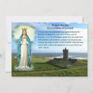 Katolskt konverteringskort för Irland Prayer-Helig Kort