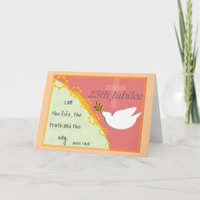 Katolskt kort för Jubilee för nunna"silverJubilee" (Framsida)