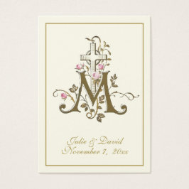 Katolskt Marian Kor bröllopsförmånskort Visitkort