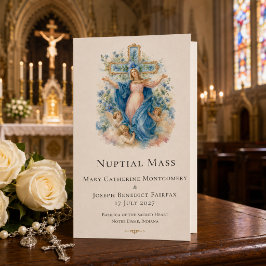 Katolskt marian nuptialmässa bröllopsprogram