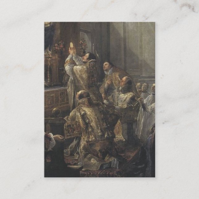 Katolskt massage som ger bönekort för Heliga Visitkort (Framsida)