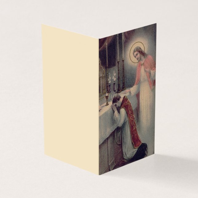Katolskt masskort för bön Jesus Heliga Visitkort (Utsida)