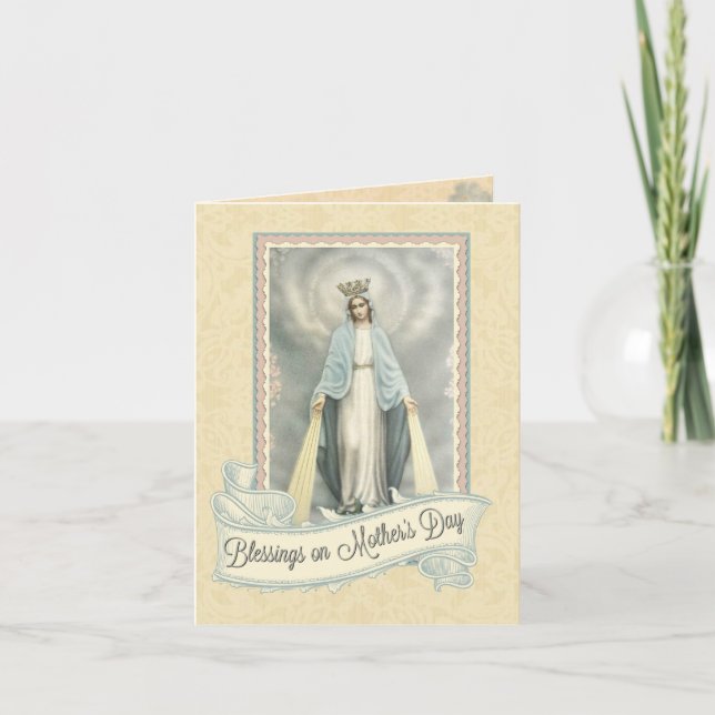Katolskt Mors dag-kort Kort (Framsida)