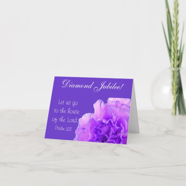 Katolskt nun Diamond Jubilee Lila Card Kort (Framsida)