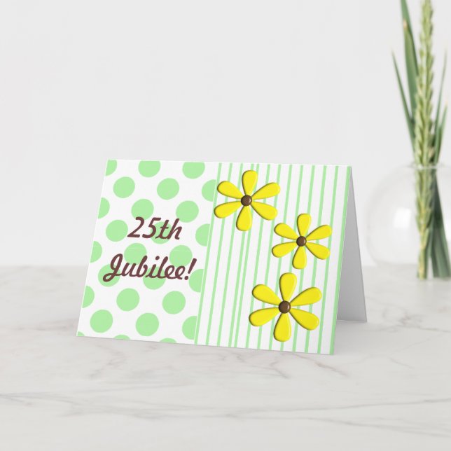 Katolskt Nun Silver 25:e jubileumskort och gåvor Kort (Framsida)