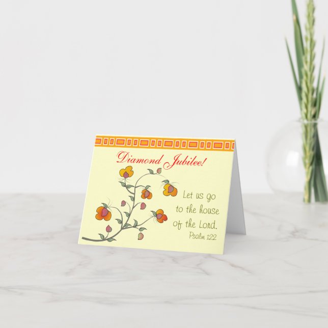 Katolskt nunnadiamantjubileumkort kort (Framsida)