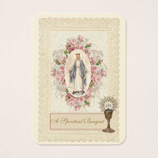 Katolskt Priest Andlig Bouquet-Heliga Visitkort (Framsidan)