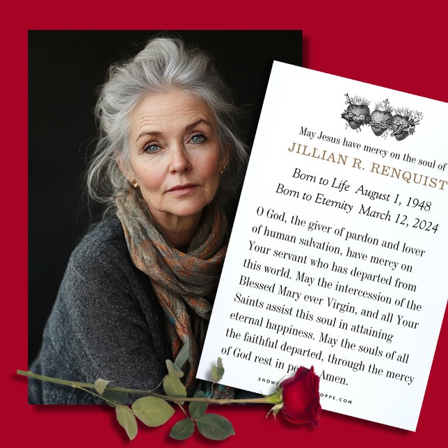 Katolskt sjuklighetskort för begravningskort visitkort (Skapare uppladdad)