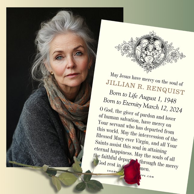 Katolskt sjuklighetskort för begravningskort visitkort (Skapare uppladdad)