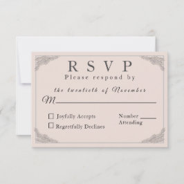 Katolskt svarskort för vinterbröllop OSA kort