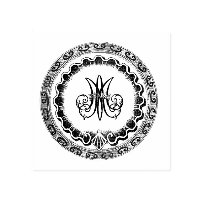 Katolskt svart Junggin Mary Marian Symbol Stämpel (Tryck)
