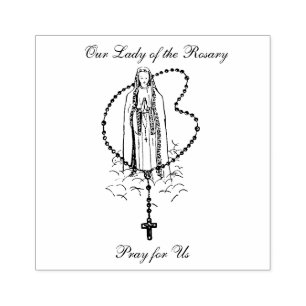 Katolskt Virgin Mary Heliga Rosary Religiösa Fatim Stämpel
