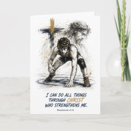 Katolskt wrestling-födelsedags kort för pojkar