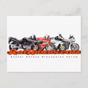 Katriders.com Red Logotyp Shirts Vykort