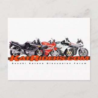 Katriders.com Red Logotyp Shirts Vykort