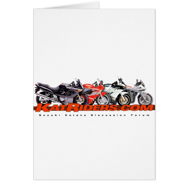 Katriders.com röda logotypskjortor hälsningskort (Framsidan)