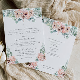 Katrina Invación de Boda Catolica Bröllop Inbjudningar