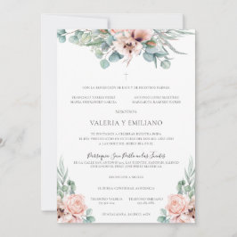 Katrina Invación de Boda Catolica Formal Bröllop Inbjudningar