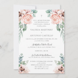 Katrina Invación de Boda Catolica Formal Bröllop Inbjudningar