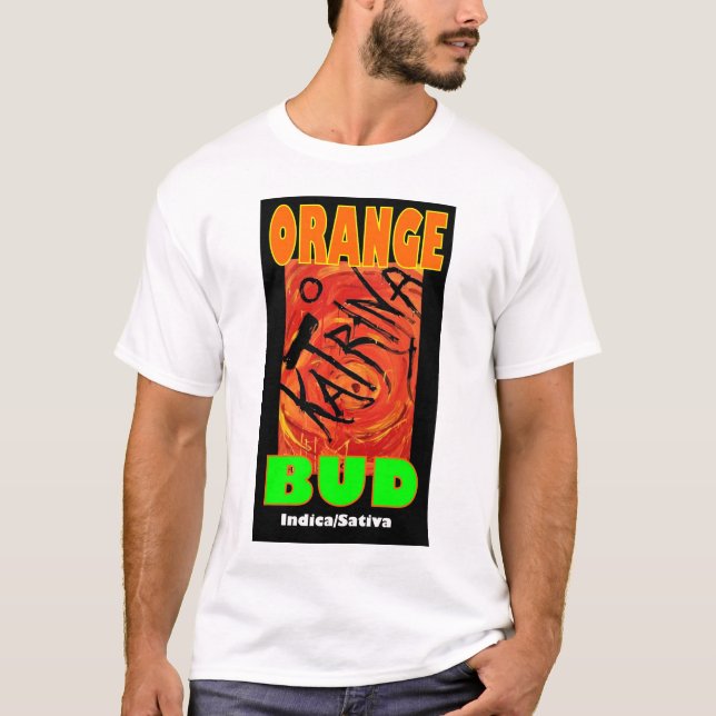 KATRINA ORANGE KNOPP T-SHIRT (Framsida)