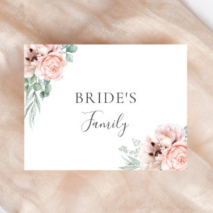Katrina Rosa Blommigt Brides Family Bröllop-tecken