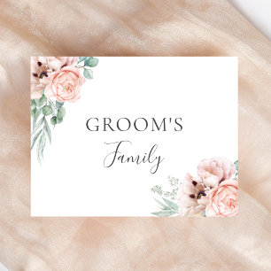 Katrina Rosa Blommigt Groom's Family Bröllop Sign