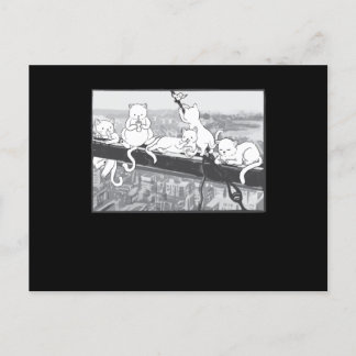 Kats Atop A Skyscraper Lunch Parody Cats Kitten Vykort