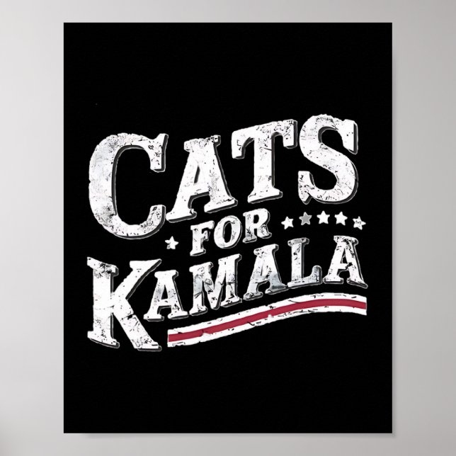 Kats för Kamala President Kamala-harris 2024 Cat L Poster (Framsidan)