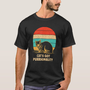 Kats Har Purrsonality Cat Ord Kitten Quotes T Shirt