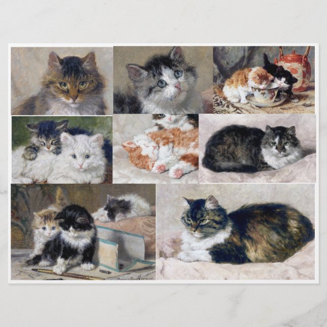 Kats & Kittens art av Henriette Ronner (Framsida)