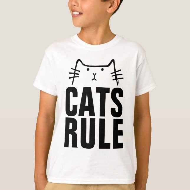 KATS RULE Funny Cat T-shirts för barn (Framsida)