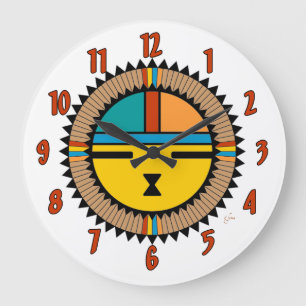Katsina (Kachina) solansikte Stor Klocka
