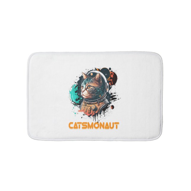 Katsmonaut astronaut - eller rymdkatat badrumsmatta (Framsidan)