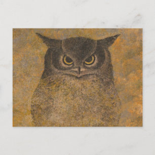 Katsuda Yukio Uggla japansk Woodblock Vykort