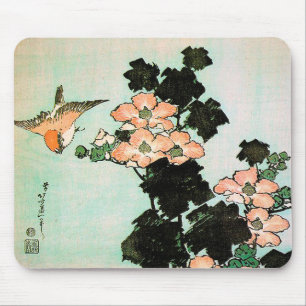Katsushika Hokusai (葛飾北斎) - hibiskus och S Musmatta