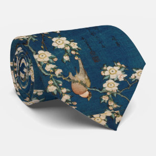 Katsushika Hokusai 葛飾北斎steglits och körsb Slips