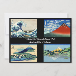 Katsushika Hokusai - 36 vyer av berget Fuji Inbjudningar