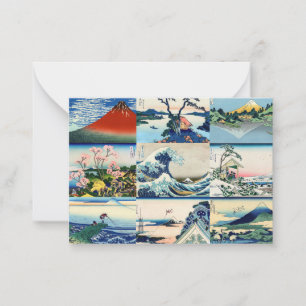 Katsushika Hokusai - 36 vyer av Mt Fuji Selection Anteckningskort