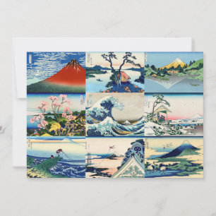 Katsushika Hokusai - 36 vyer av Mt Fuji Selection Inbjudningar