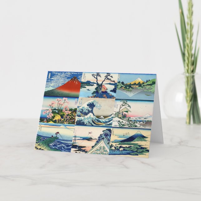 Katsushika Hokusai - 36 vyer av Mt Fuji Selection Kort (Framsida)