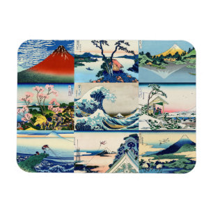 Katsushika Hokusai - 36 vyer av Mt Fuji Selection Magnet