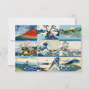 Katsushika Hokusai - 36 vyer av Mt Fuji Selection Tack Kort